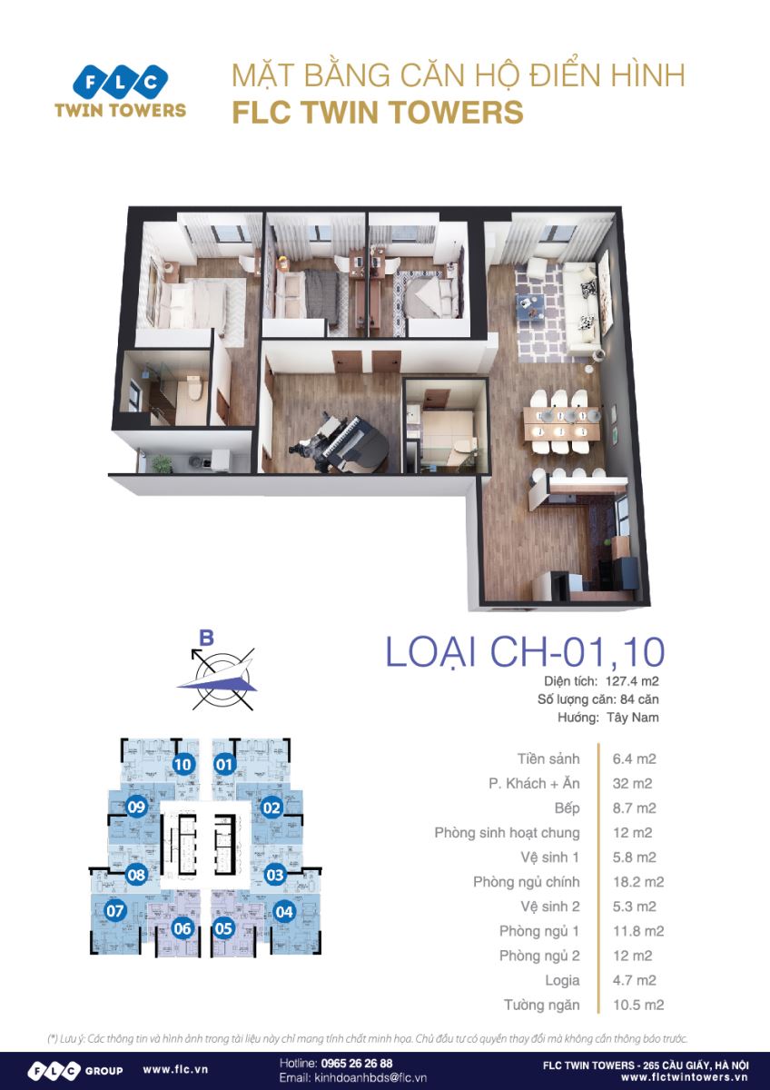 Thiết kế căn hộ CH-01, 10