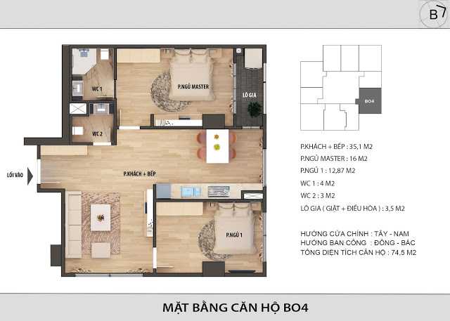 Thiết kế căn hộ BO4