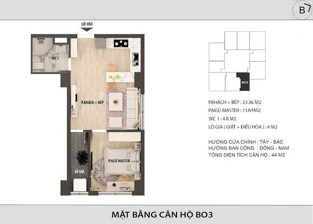 Thiết kế căn hộ BO3