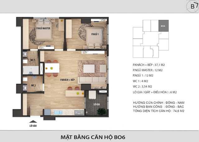 Thiết kế căn hộ BO6