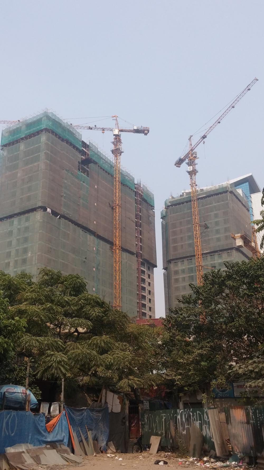 Dự án đang thi công tới mặt sàn tầng 25