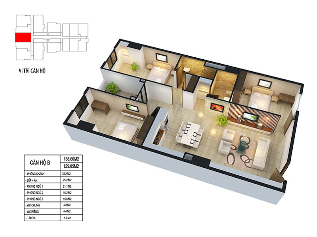 Thiết kế căn hộ B