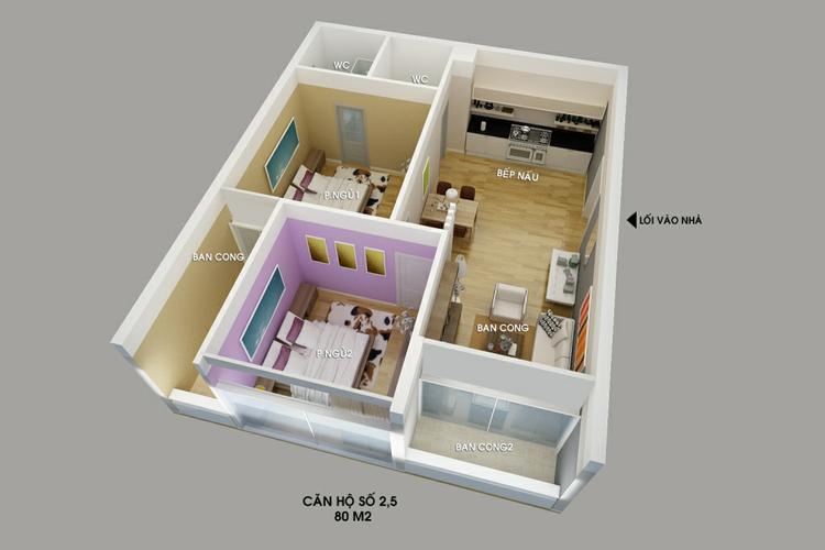 Thiết kế căn hộ số 2, 5