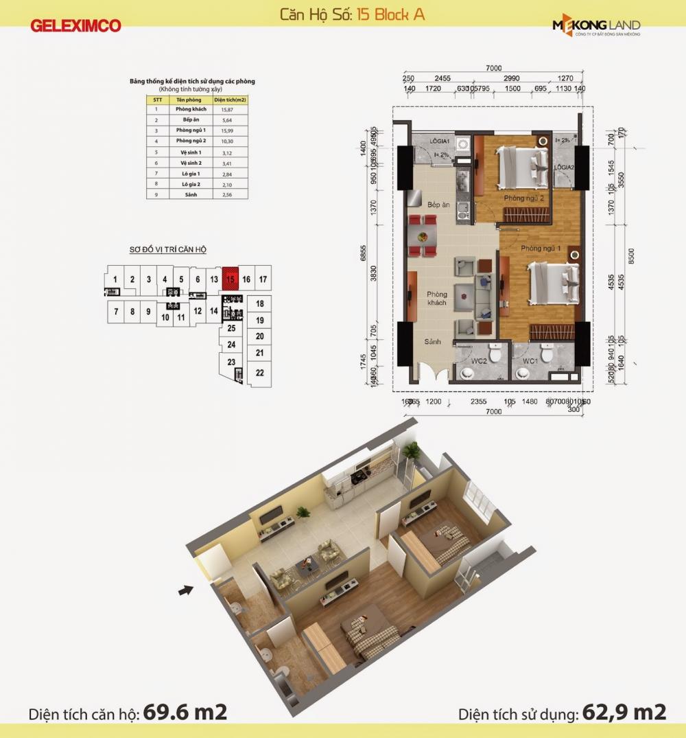 Thiết kế căn hộ 15A