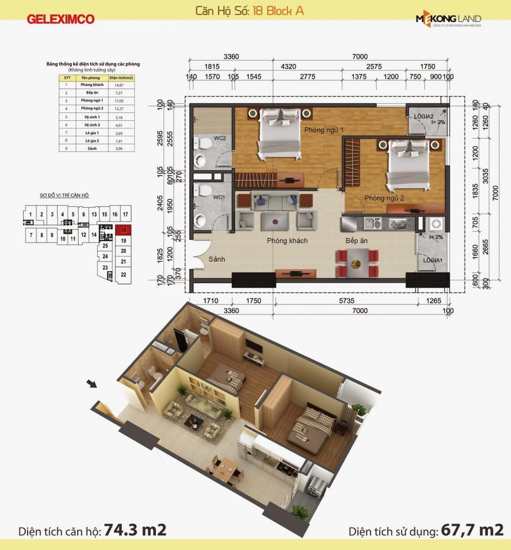 Thiết kế căn hộ 18A