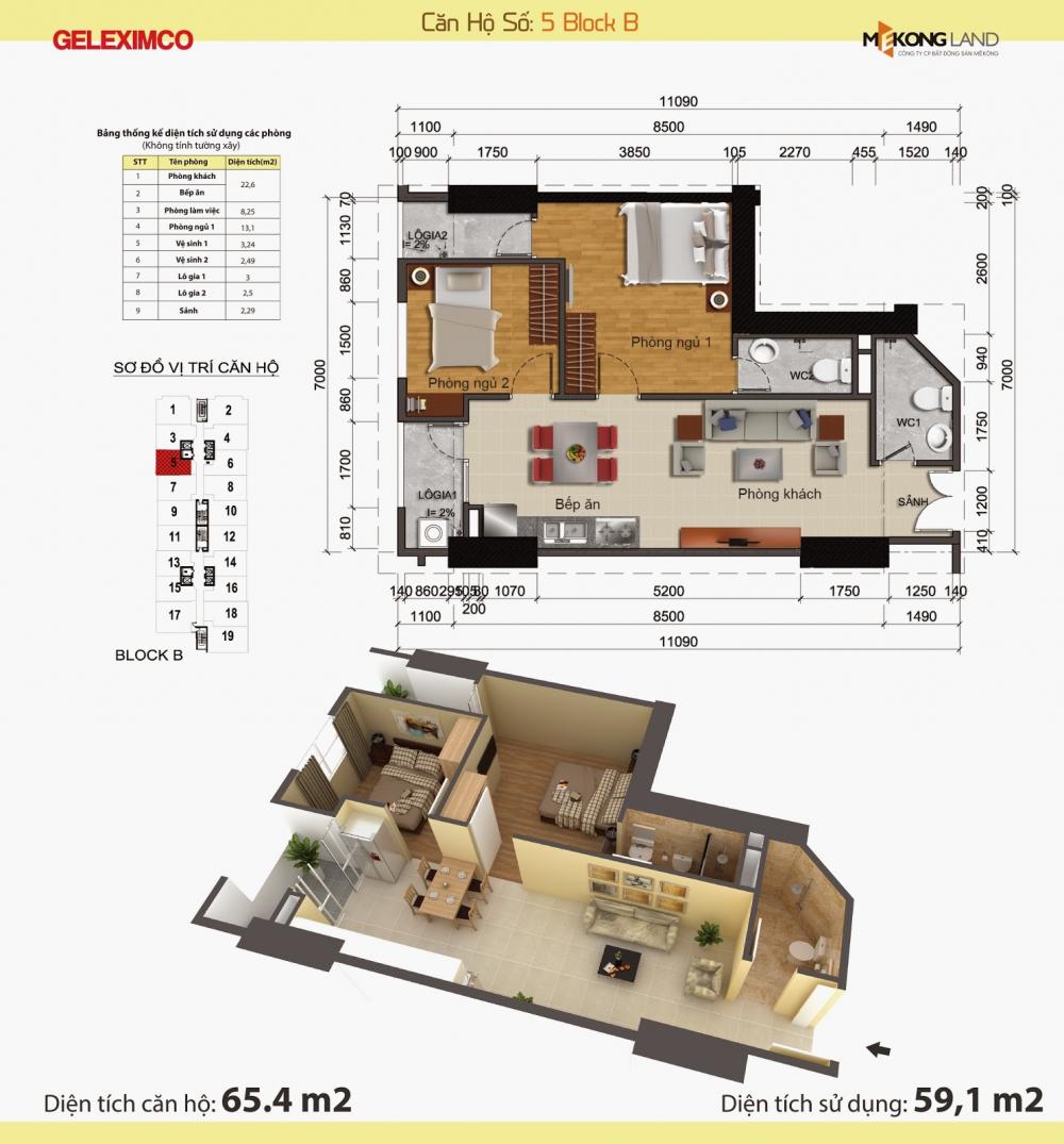 Thiết kế căn hộ 5B