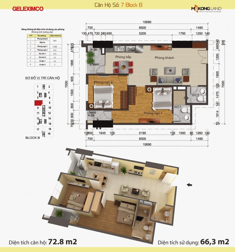 Thiết kế căn hộ 7B