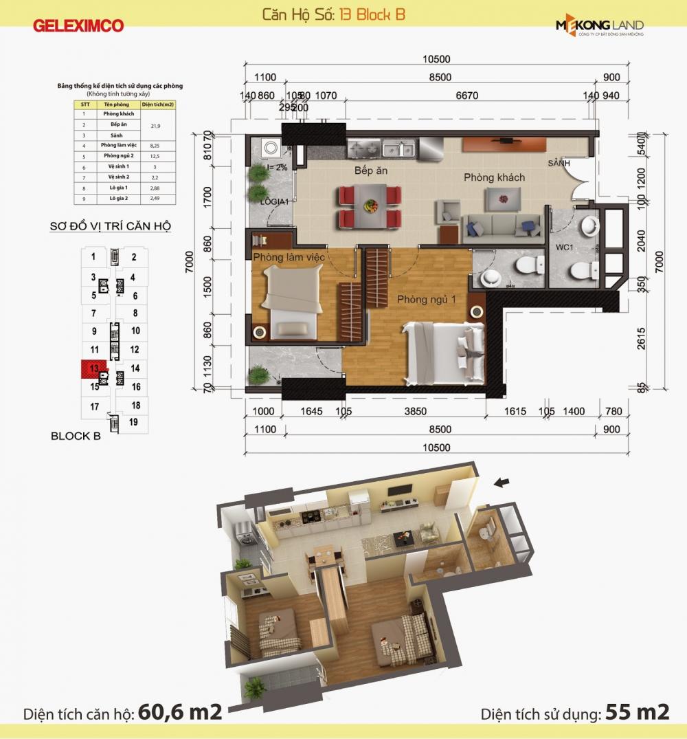 Thiết kế căn hộ 13B