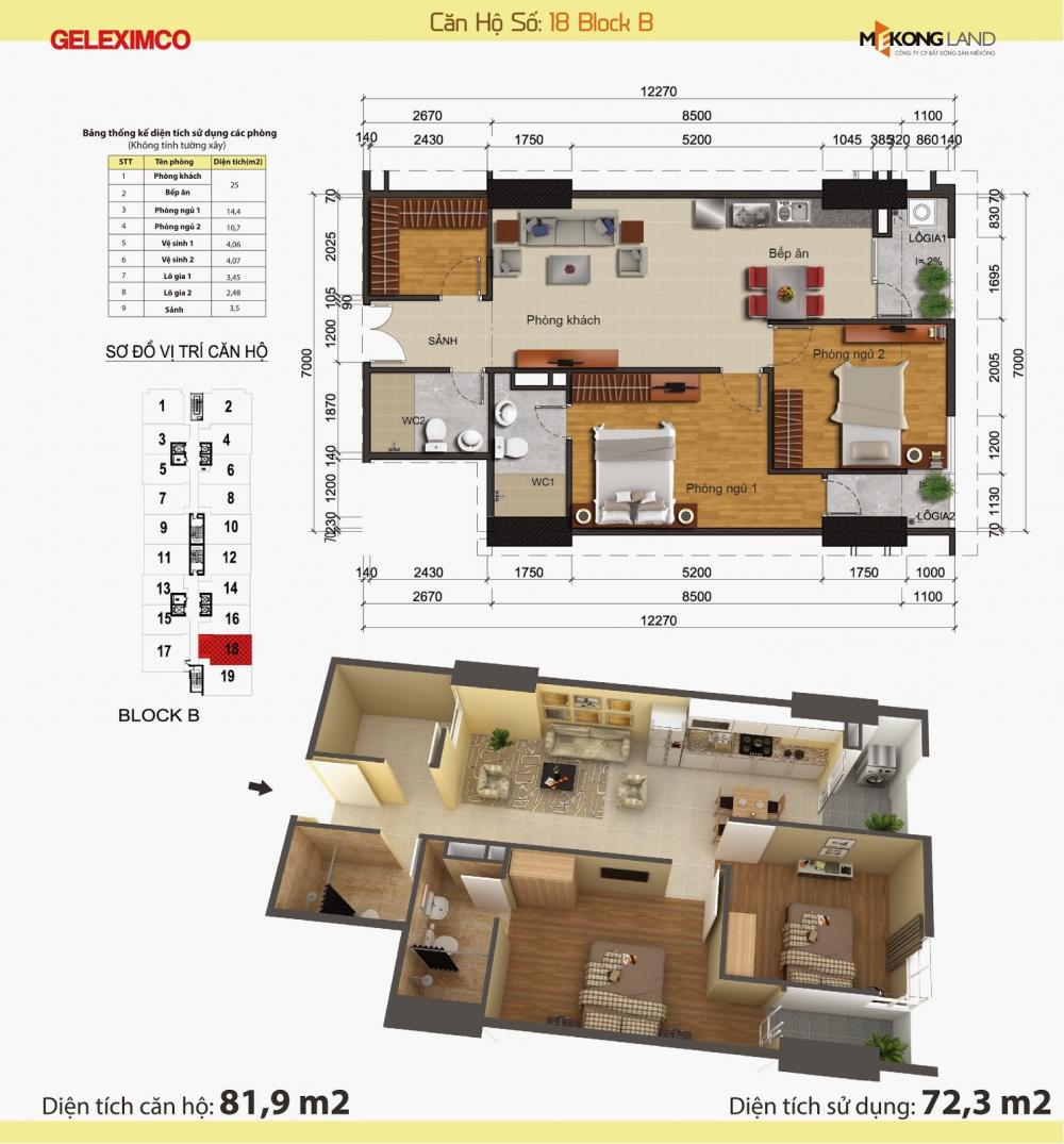 Thiết kế căn hộ 18B