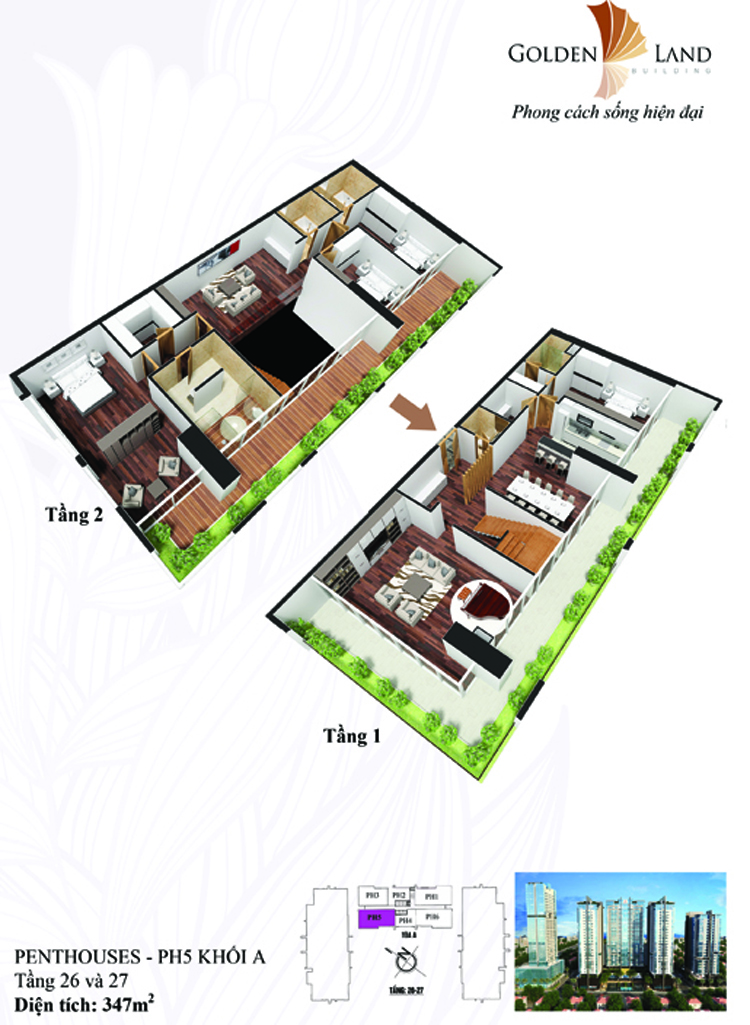 Thiết kế căn hộ PH5