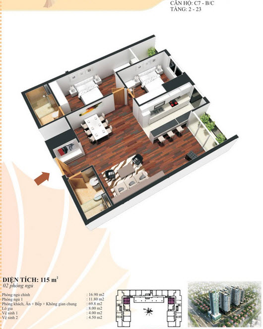 Thiết kế căn hộ C7