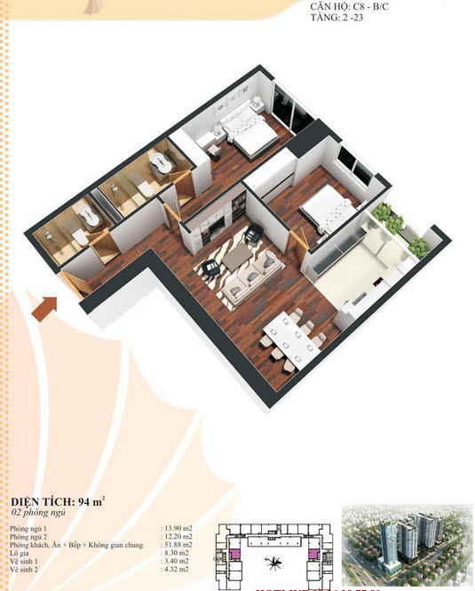 Thiết kế căn hộ C8