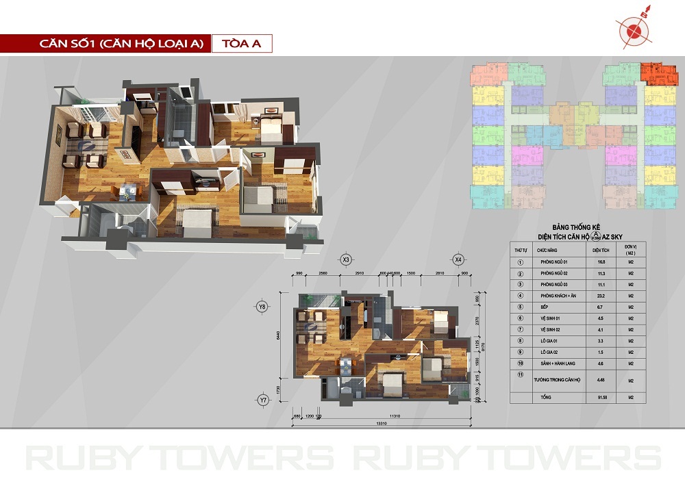 Thiết kế căn hộ 01 tòa A