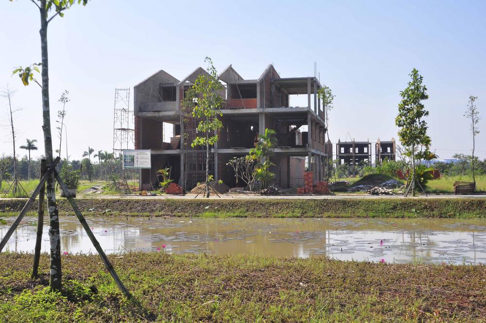 Dự án đã hoàn thiện hạ tầng, đang thi công nhà phố