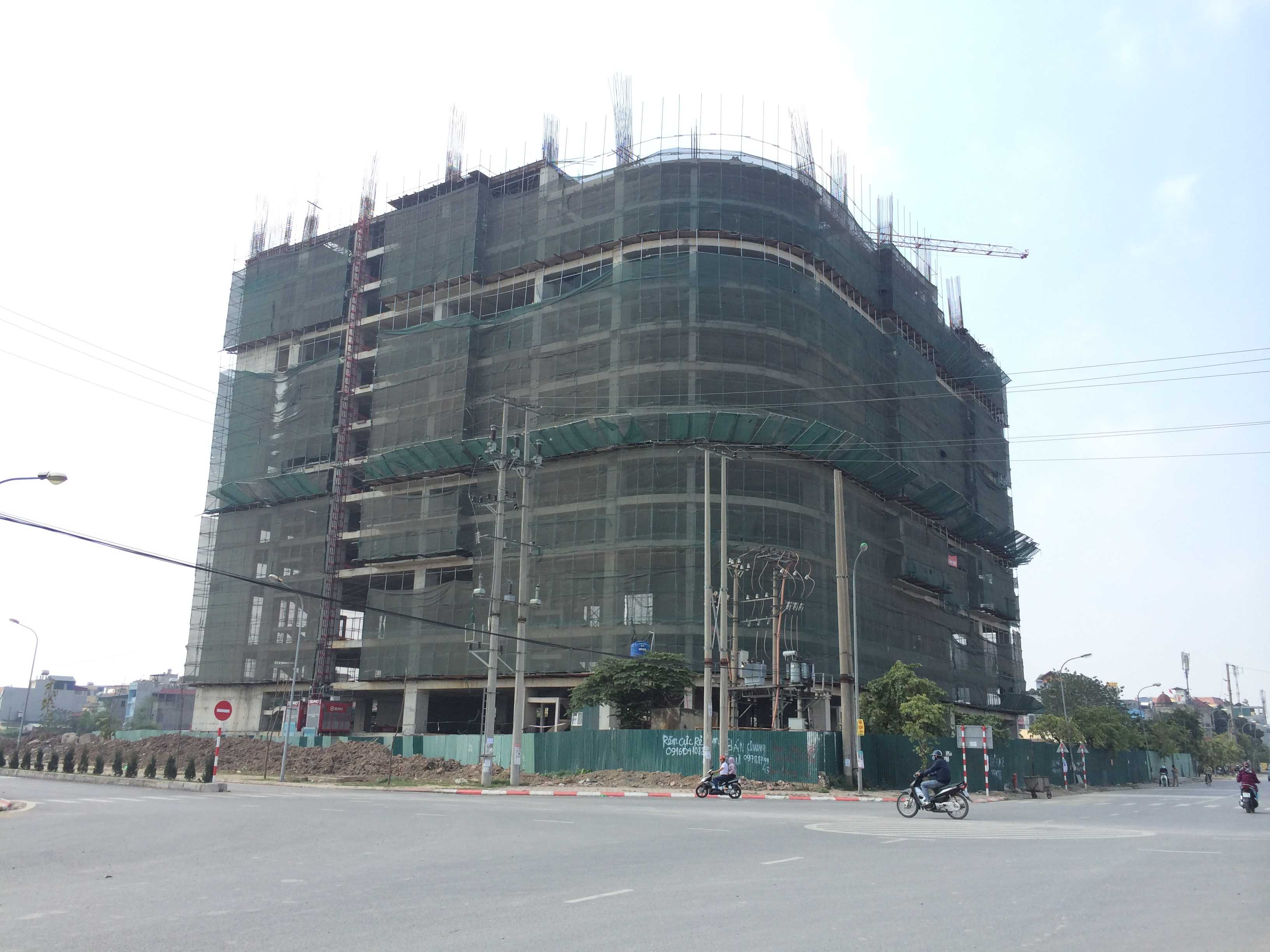 Dự án đang xây dựng đến mặt sàn tầng 13