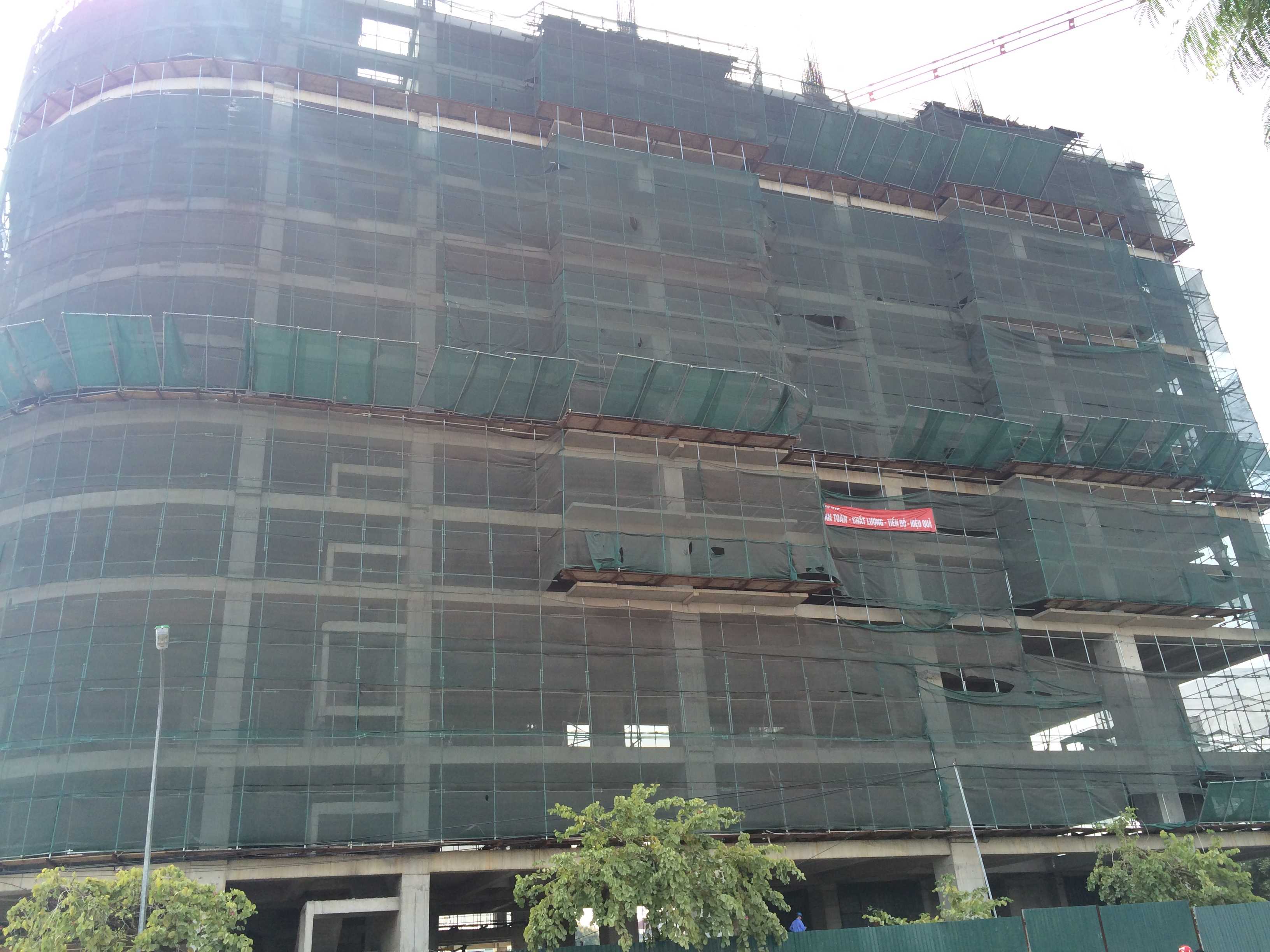 Dự án đang xây dựng đến mặt sàn tầng 13