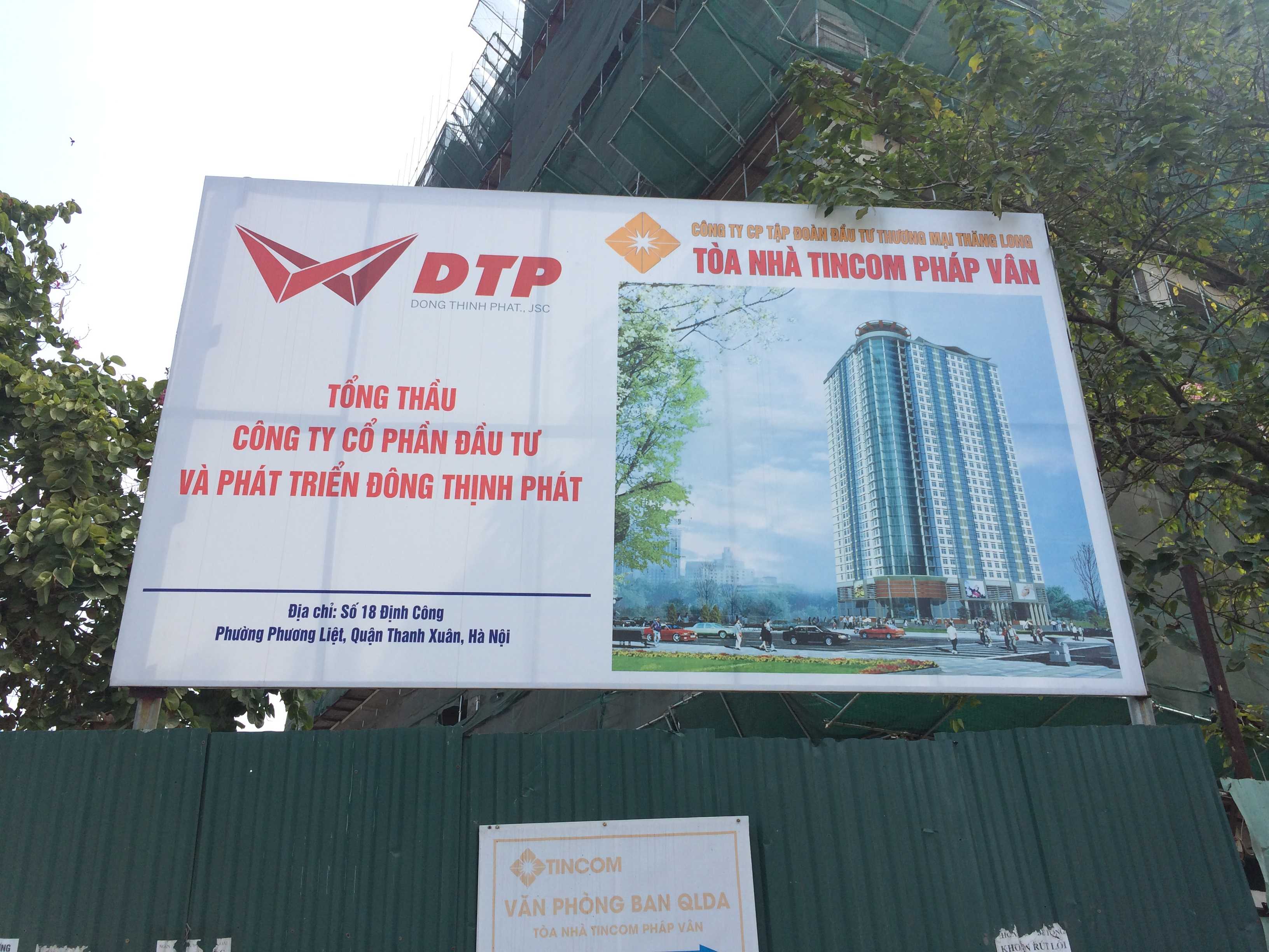 Dự án đang xây dựng đến mặt sàn tầng 13