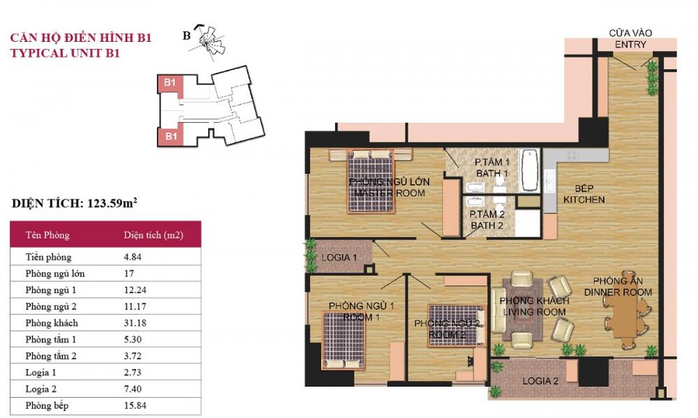 Thiết kế căn hộ B1