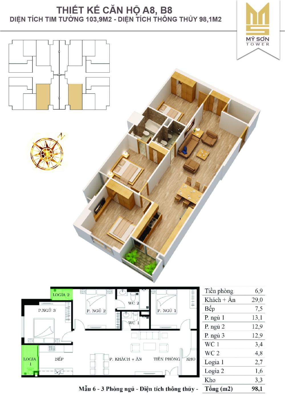 Thiết kế căn hộ A8, B8