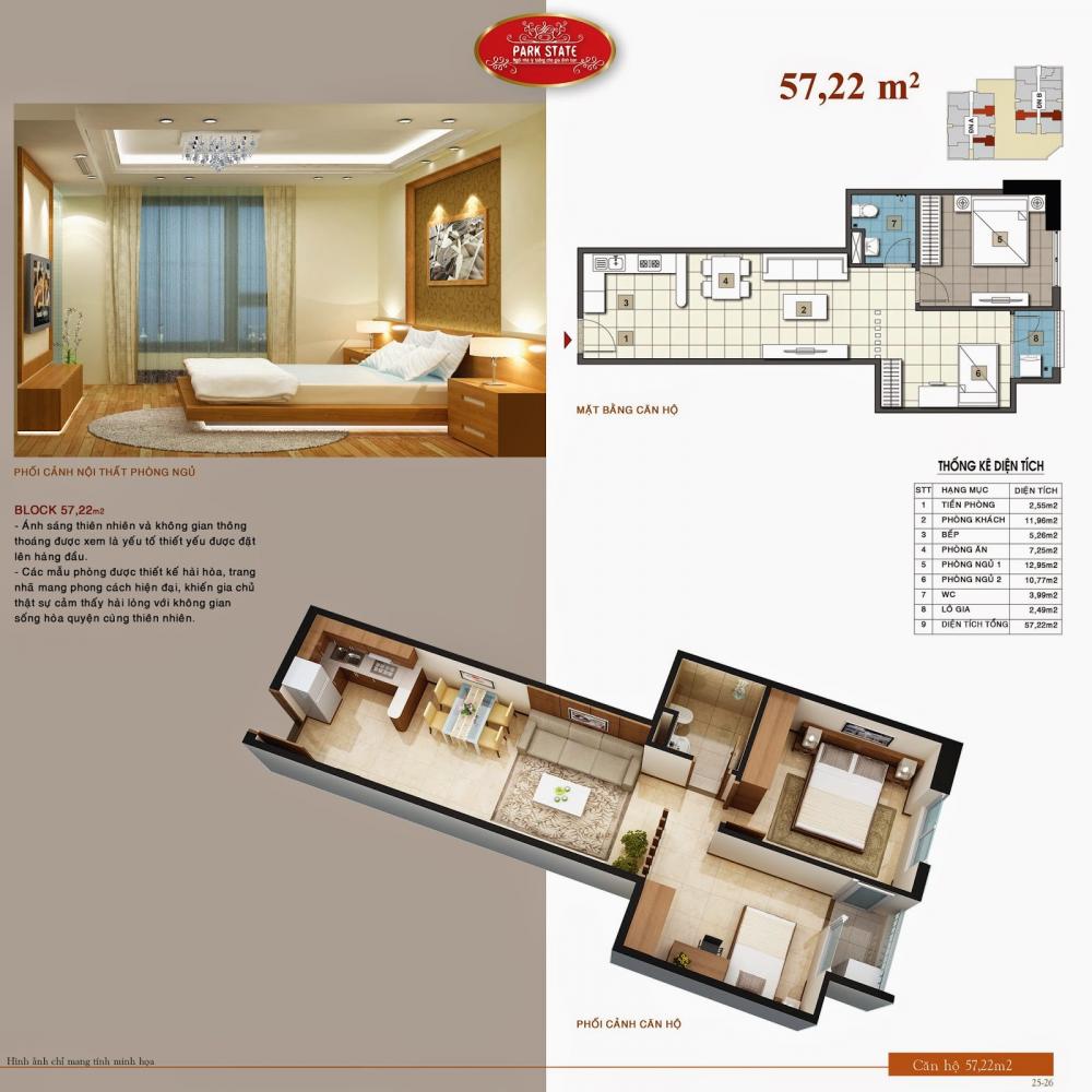 Căn hộ 57.22m2