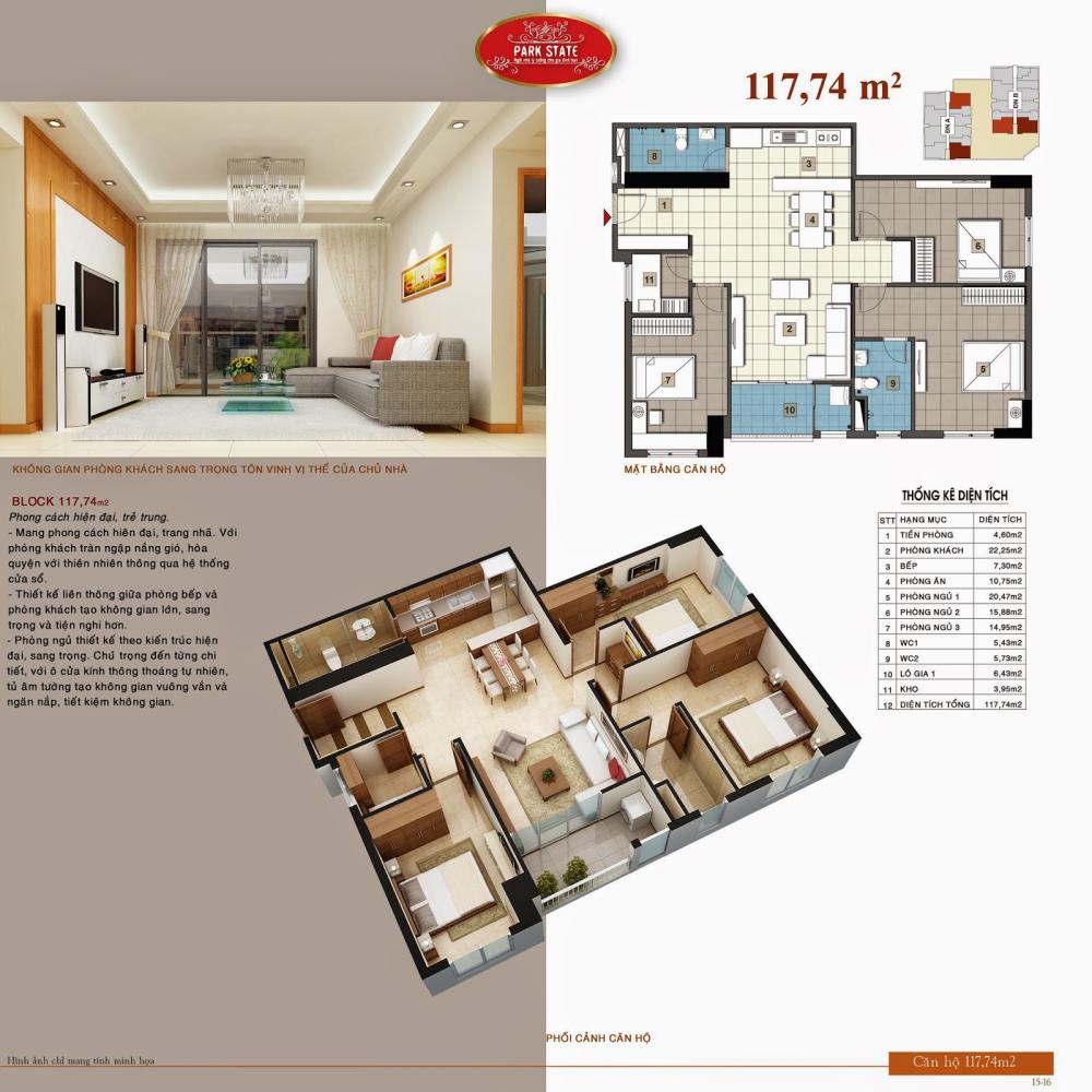 Căn hộ 117.74m2