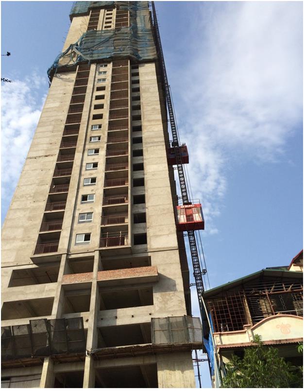 Dự án đang hoàn thiện phần thô