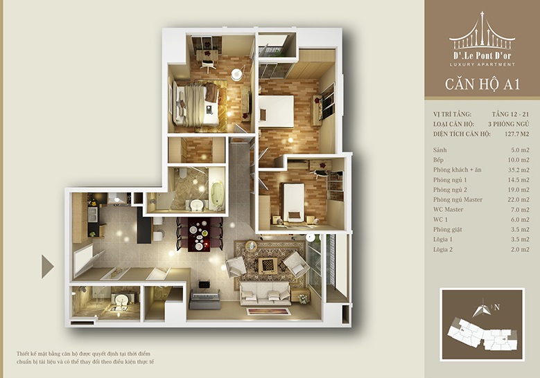 Thiết kế căn hộ A1