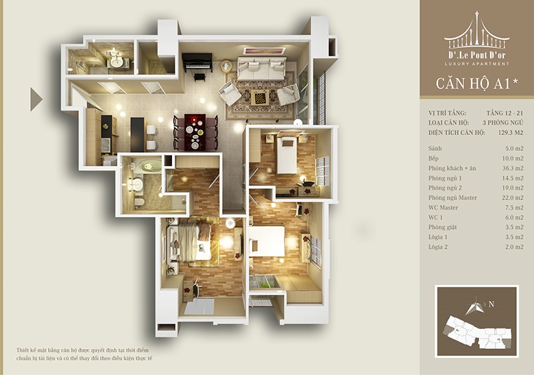 Thiết kế căn hộ A1*