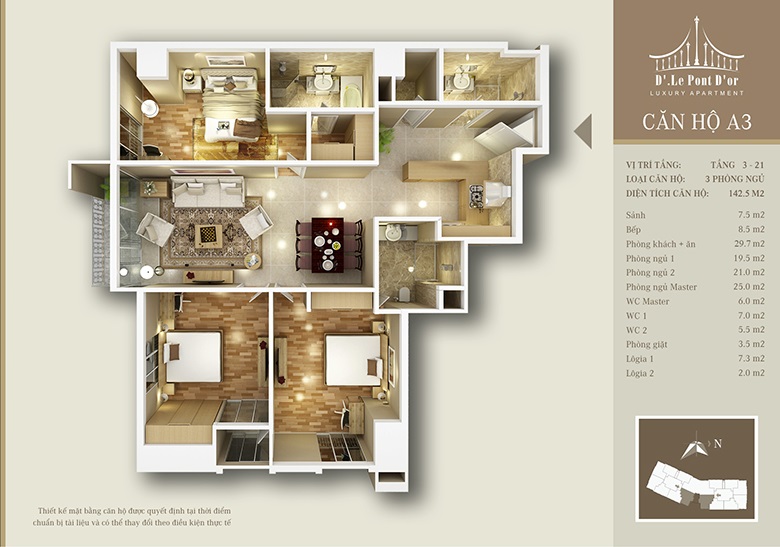 Thiết kế căn hộ A3