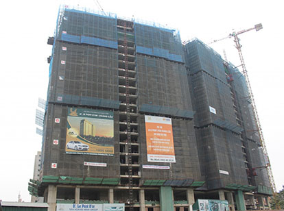 Dự án đã hoàn thiện phần thô, chuẩn bị cất nóc