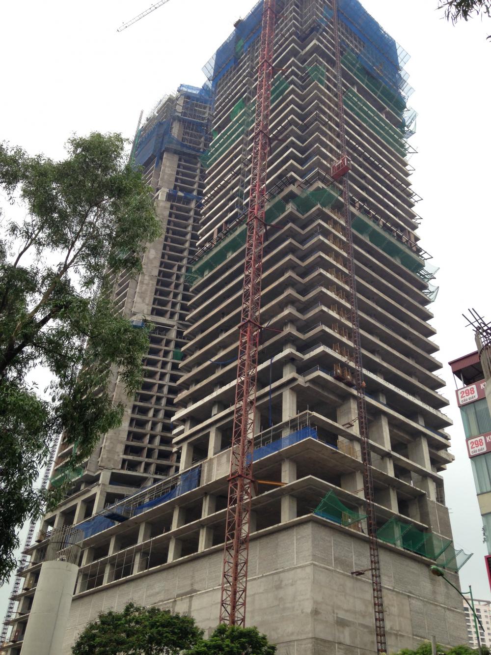 Dự án đang hoàn thiện những tầng cuối cùng để chuẩn bị cất nóc