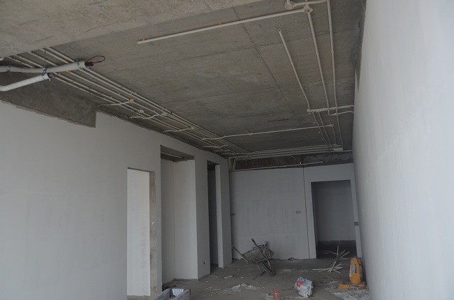 Dự án đang hoàn thiện bên trong căn hộ