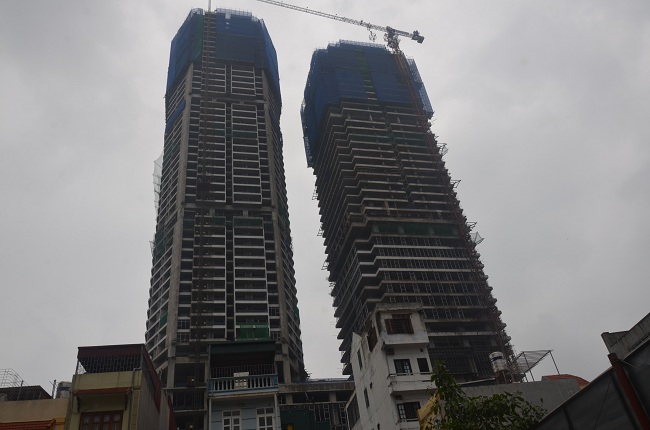 Dự án đang hoàn thiện bên trong căn hộ