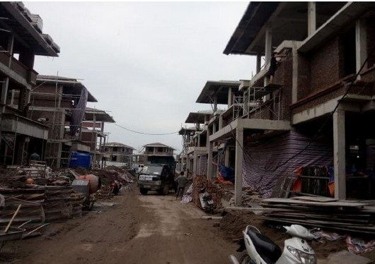 Khu Villas BT6B đang xây thô