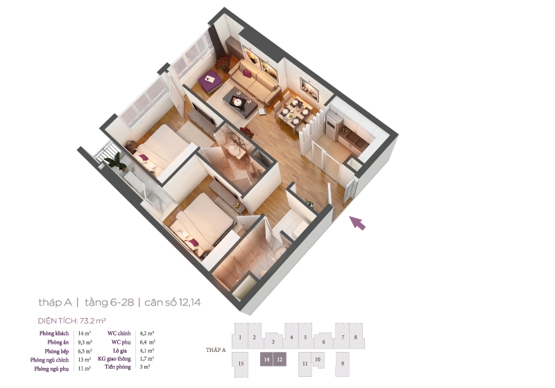 Thiết kế căn hộ 14