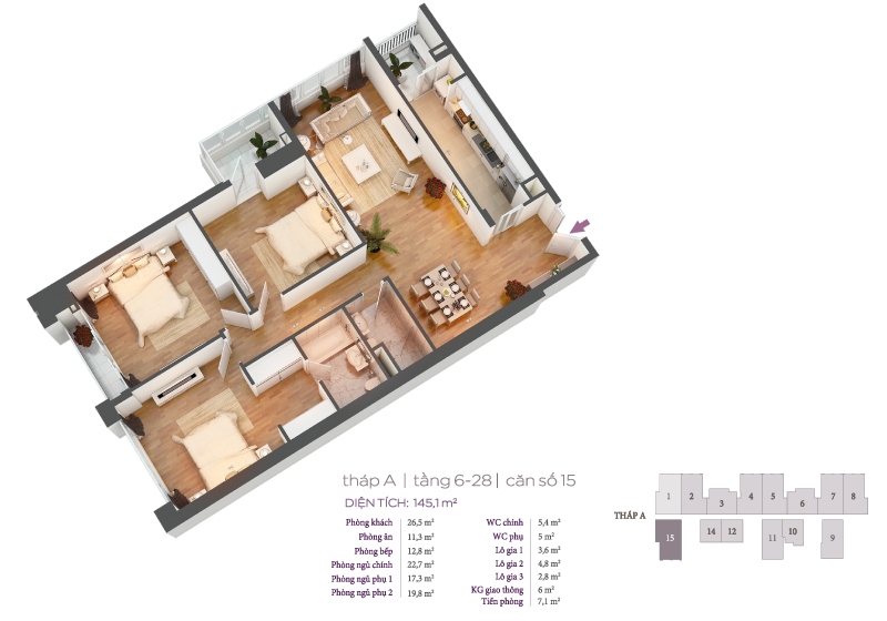 Thiết kế căn hộ 15