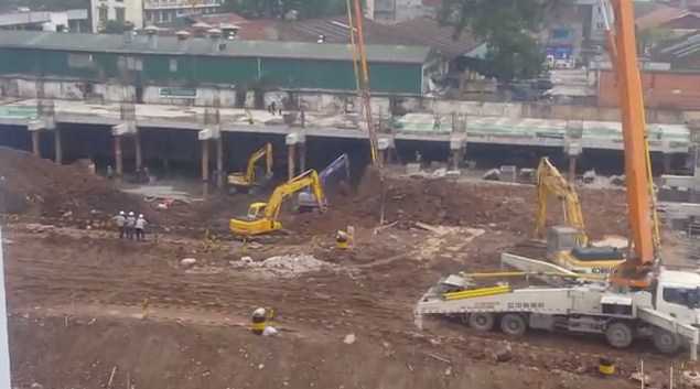 Dự án đang thi công móng