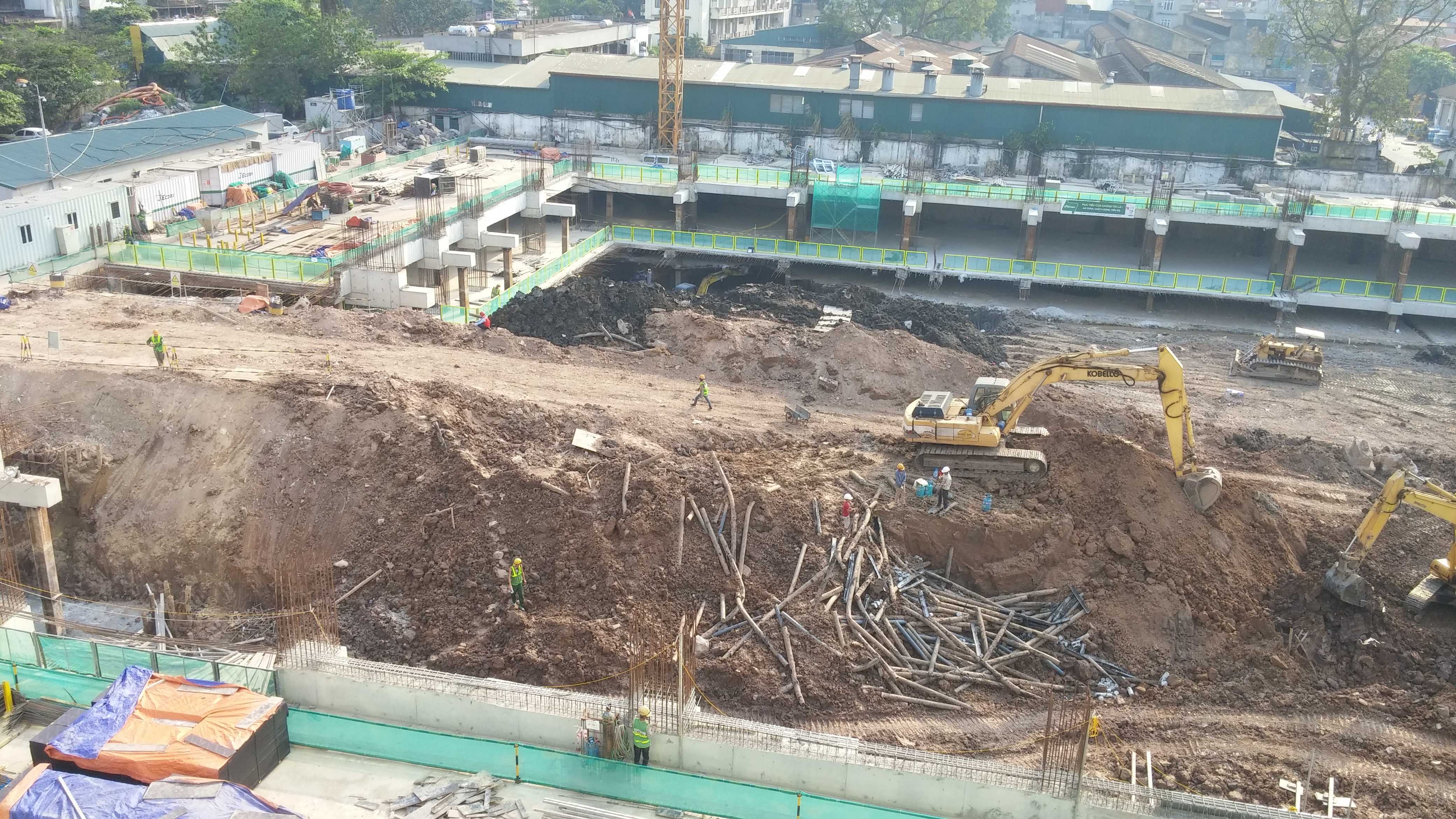 Dự án đang thi công móng hầm