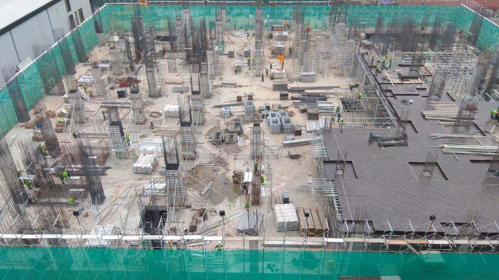 Dự án đang thi công những tầng đầu tiên