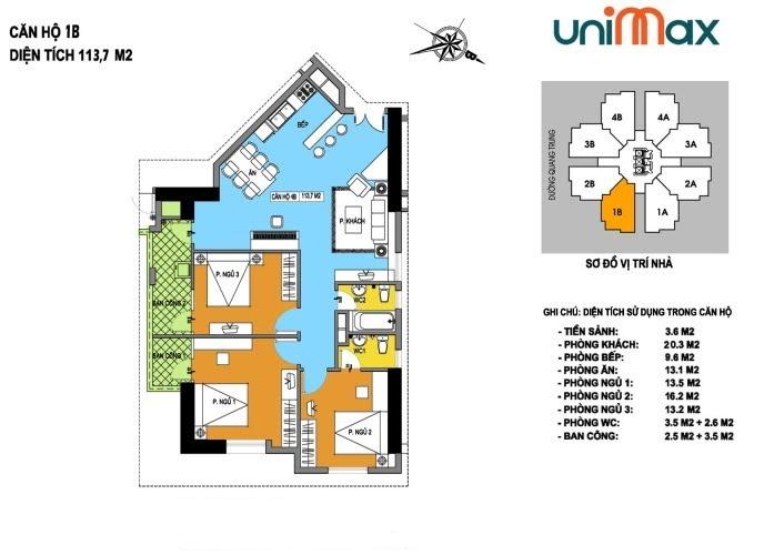 Thiết kế căn hộ 1B