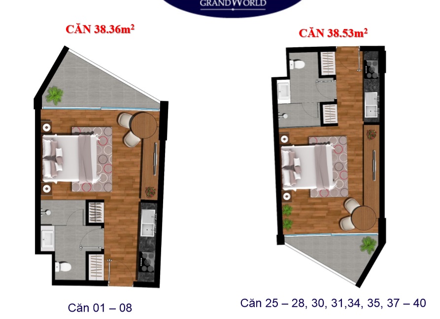 Thiết kế căn hộ 38.36 m2