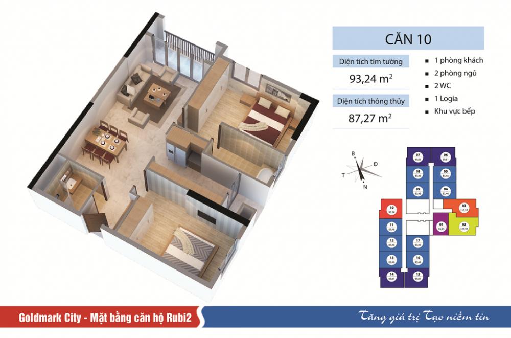 Thiết kế căn hộ 93.24 m2