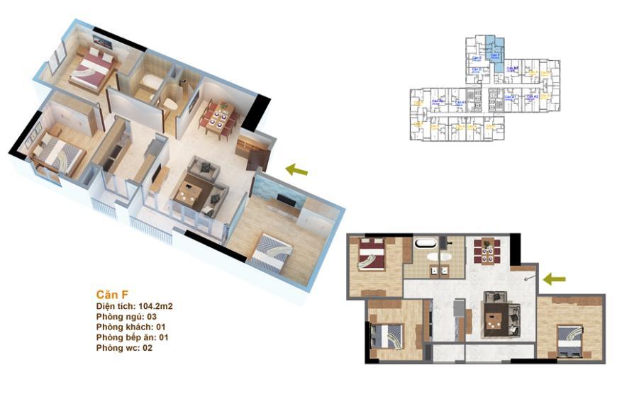 Thiết kế căn hộ RuBy 03