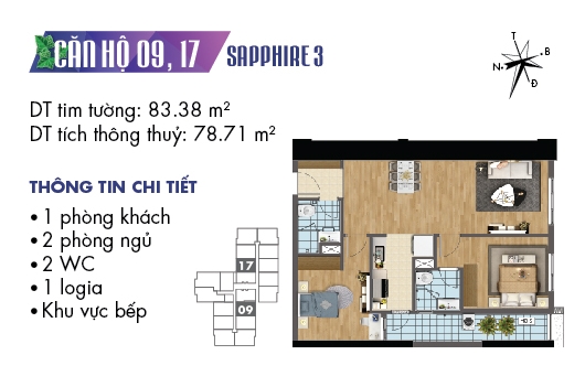 Thiết kế căn hộ Sapphire 09