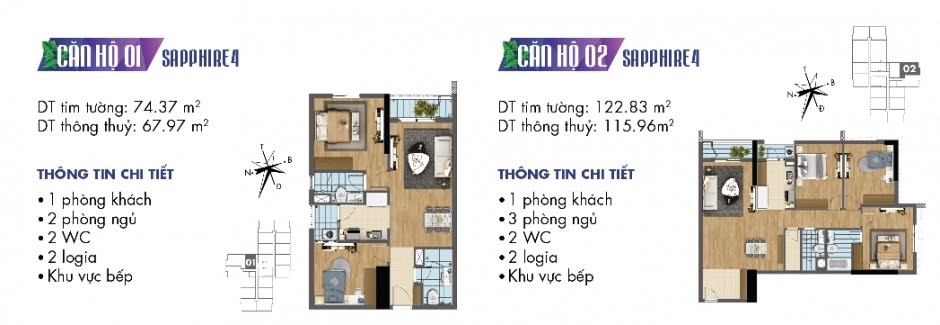 Thiết kế căn hộ Sapphire 02