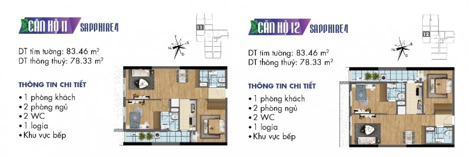 Thiết kế căn hộ Sapphire 12