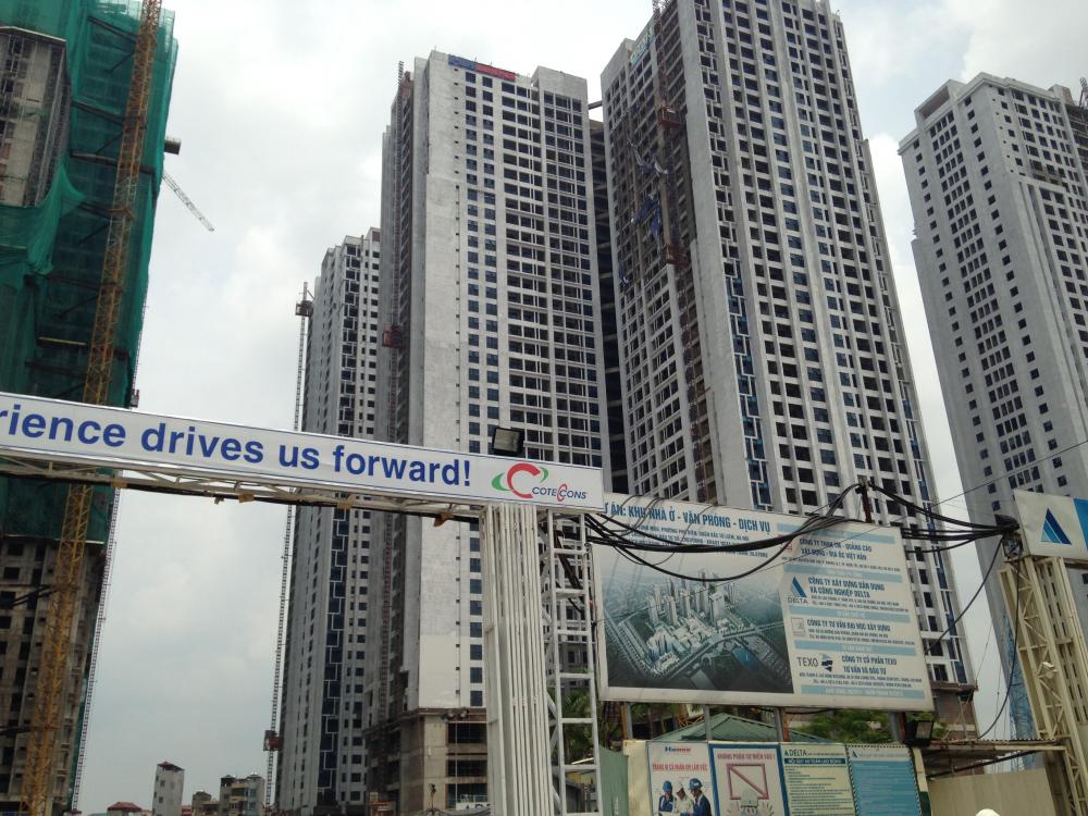 Dự án đang xây khuôn viên hồ điều hòa