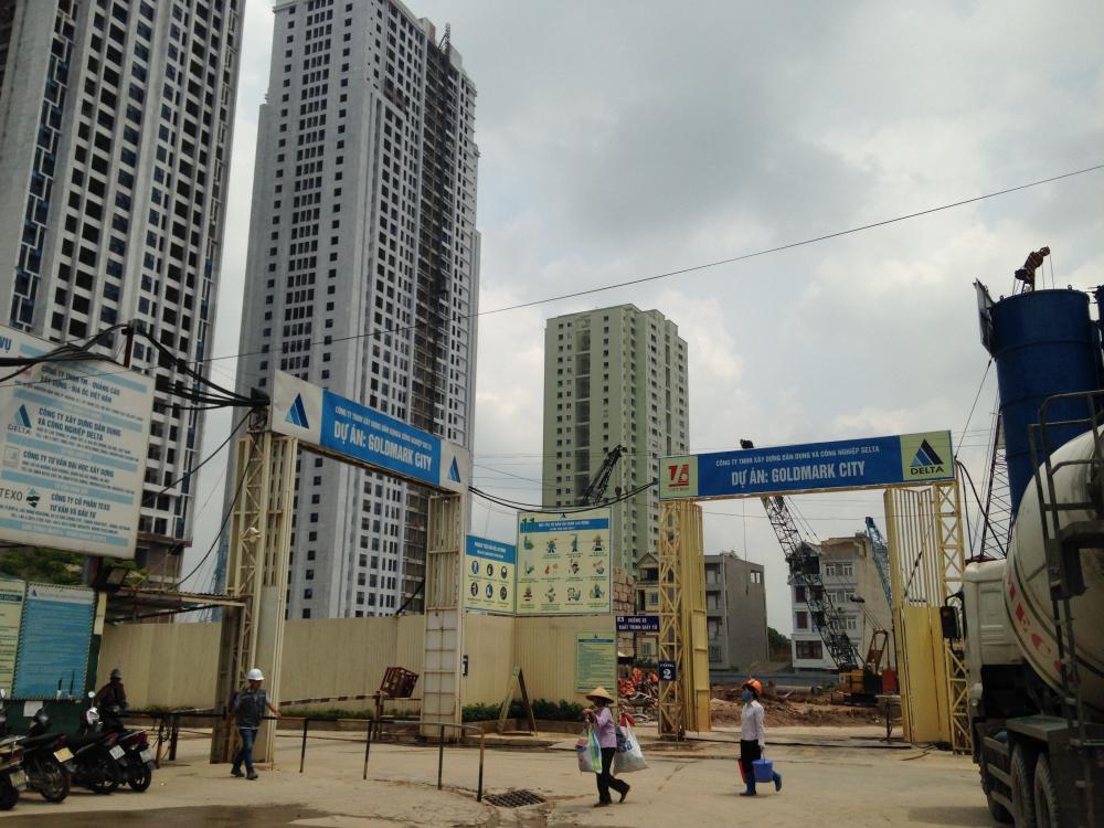 Dự án đang xây khuôn viên hồ điều hòa