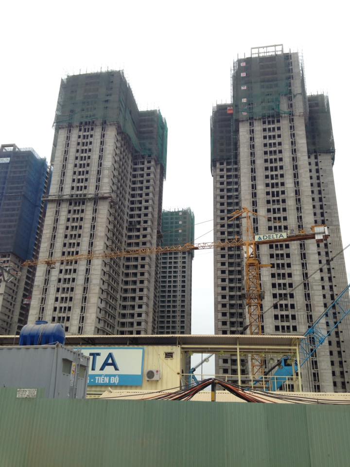 Dự án đang hoàn thiện các tầng cuối cùng để chuẩn bị cất nóc