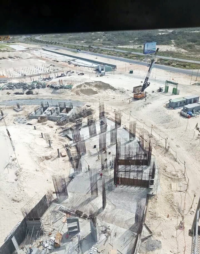 Công trường dự án Arena Cam Ranh nhìn từ trên cao